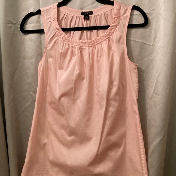 Ann Taylor Pink Ruched Collar Neck Sleeveless Top Blouse Size Small VGUC - Picture 1 of 8